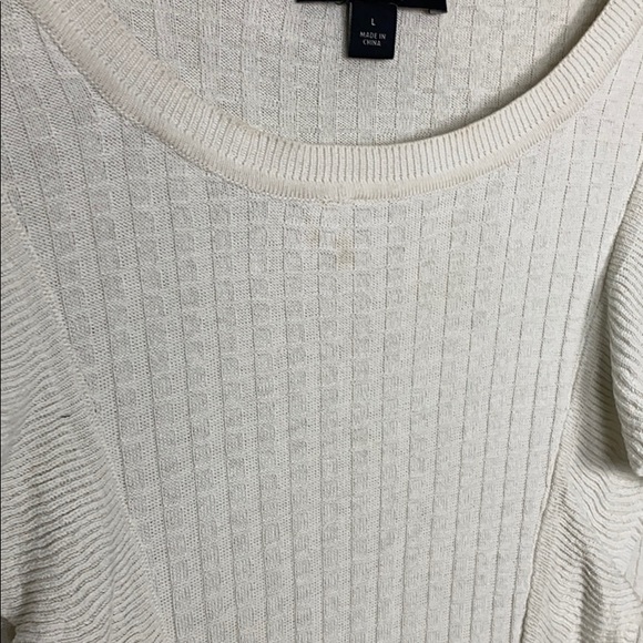 Ann Taylor Silk Ruffle Front Long Sleeve Blouse - Picture 6 of 8